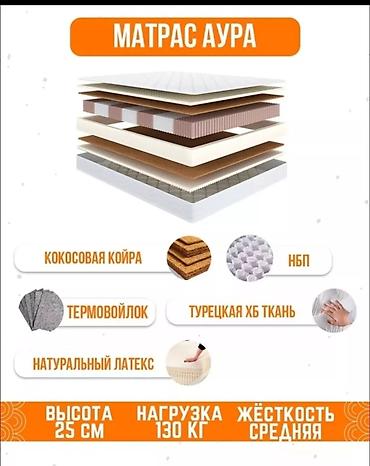 Матрасы: Ортопедический матрас, Новый, Другой бренд, Кыргызстан, Матрасы средней жесткости, Бесплатная доставка — 6