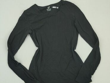 czarna bluzka wiązana pod szyją: Блузка, H&M, 14 р., 158-164 см, стан - Хороший