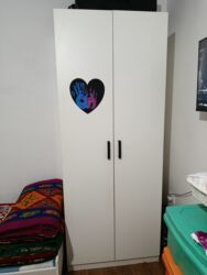 раскладной шкаф с тканевым покрытием: Кийим салуучу шкаф, Колдонулган, Түз, ЛДСП