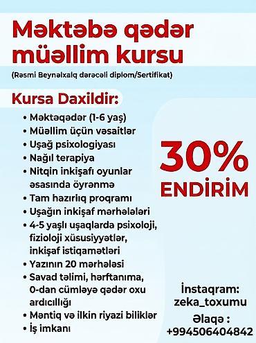 bağca muəllimi: ✨ %30 ENDİRİM FÜRSƏTİNİ QAÇIRMA! MÜƏLLİMLİYƏ BAŞLAMAĞIN TAM ZAMANIDIR! — 1
