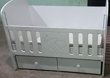 Beşiklər: Uşaq beşiyi – “Ali bebe” modeli - Rəng: Ağ - Material: MDF/taxta — 3