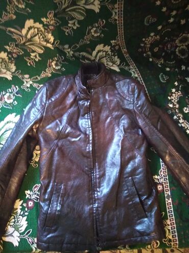 Кожаные куртки: Кожаная куртка, Эко кожа, С утеплителем, XL (EU 42)