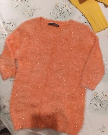 Džemperi, kardigani: Džemper Atmosphere – narandžasti, „fuzzy“/dlakasti, sa diskretnim — 4