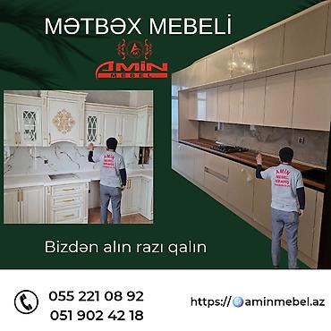 Mətbəx mebeli: 🛋️AMİN MEBEL MƏTBƏX MEBELİ ➡️İstənilən Rəng ➡️İstənilən Ölçü — 5