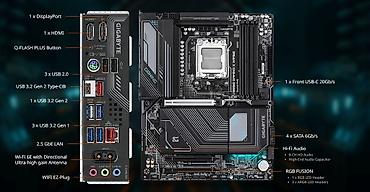 scan: Материнская плата для ПК, Новый, Gigabyte, AM5, ATX — 6