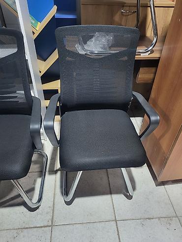Ofis mebeli: Ofis ziyarətçi/kürsüləri – mesh arxa dayaqlı - Model: sabit skeletli — 3