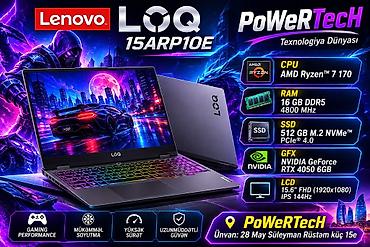 oyun sukani dəsti: Yeni Lenovo LOQ, 15.6 ", AMD Ryzen 7, 512 GB, Ünvandan götürmə, Pulsuz çatdırılma, Ödənişli çatdırılma — 1