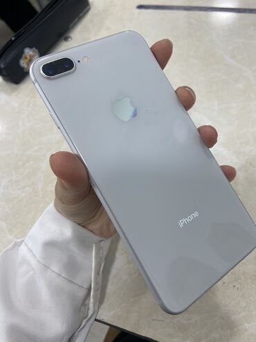 IPhone 8 Plus, Б/у, 64 ГБ, Белый, Защитное стекло, Чехол, 94 %
