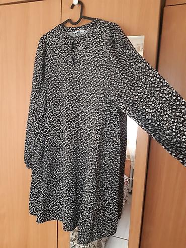 elegant 2000: ONLY LIFE haljina – crna sa belim sitnim cvetnim printom. - Model — 1