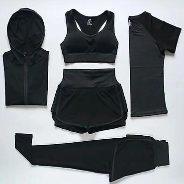 фитнес костюм: Спортивный костюм, Топ, Футболка, Ветровка, S, M, L — 2