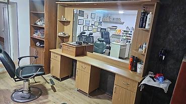 Салонные столы: Salon üçün güzgülü iş masası – tam dəst - Material: ağac teksturalı — 5
