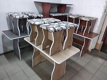 Кухонные столы и стулья: Кухонный стол и стул, Новый, Бесплатная доставка, цвет - Белый — 3