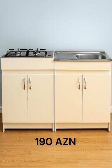 офисная мебель: Modul mətbəx seti – qaz plitəsi + lavabolu dolab - İki ayrı modul