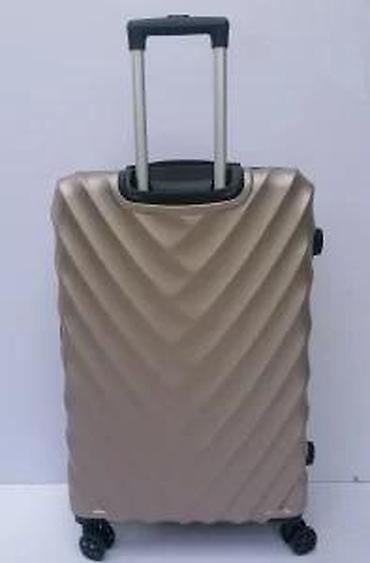 Putni koferi i torbe: Tvrdi kofer na točkićima – zlatno/bež - Materijal: čvrsta — 14