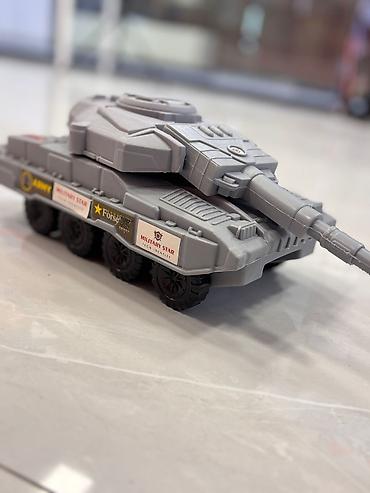 gozel kukla sekilleri: Uşaq oyuncağı – plastmasdan hazırlanmış boz rəngli tank modeli - — 1