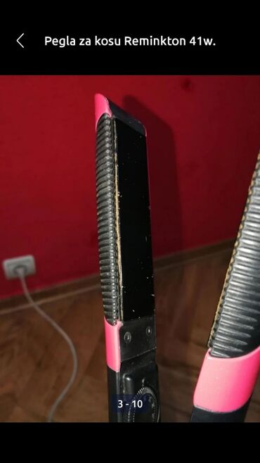 Prese za kosu: Pegla za kosu 41 w Remington dobra ispravna. Kabal uredu. Zbog — 2