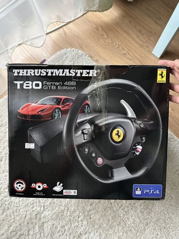 Аксессуары для видеоигр: Продаю игровой руль Thrustmaster T80, практически новый, играли пару
