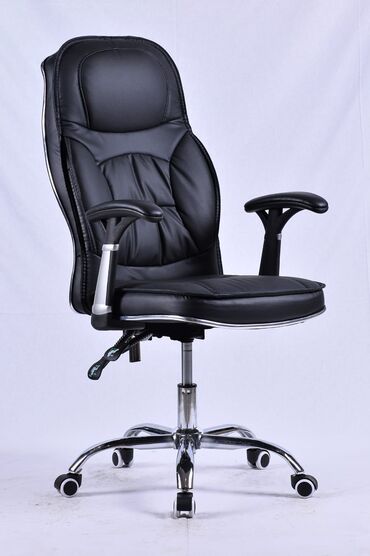 Ofis və oyun kresloları: Yeni, Təkərli, Qolları tənzimlənmir, Dəri — 5