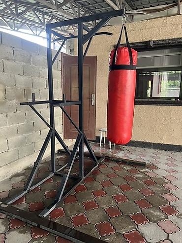 boxing machine: Напольная стойка с подвесом для боксёрского мешка + мешок - Массивная — 1