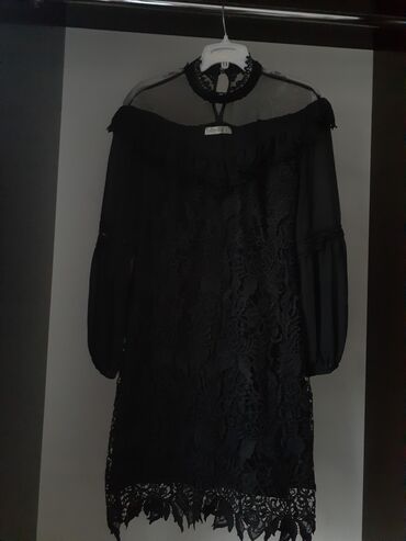 платья с французским кружевом: Вечернее платье, Классическое, Короткая модель, С рукавами, M (EU 38), L (EU 40), XL (EU 42)