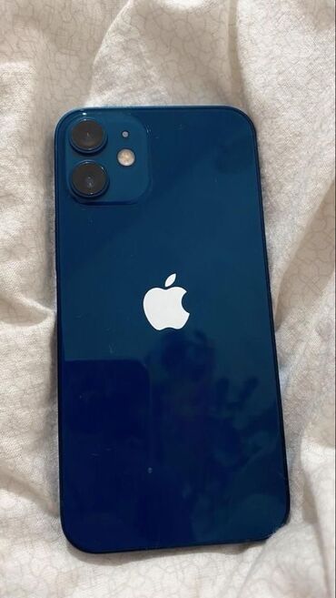 приём стекла: IPhone 12 mini, Б/у, 256 ГБ, Blue Titanium, Защитное стекло, Чехол, 87 %