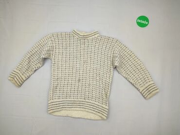 Bluzki: Sweter, S (EU 36), wzór - Kratka, kolor - Szary