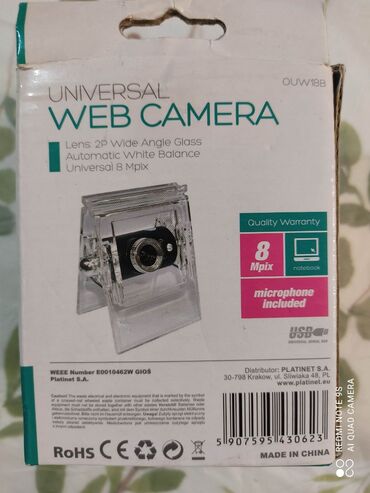 Desktop & Laptop Accessories: Web camera δεν έχει χρησιμοποιηθεί. περιλαμβάνει μικρόφωνο .Σύνδεση 