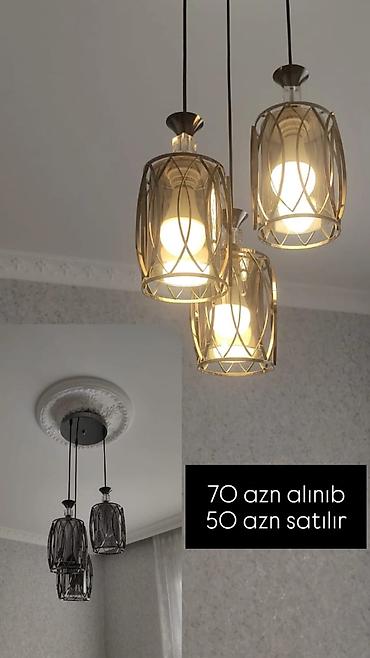kabel satilir: Çılçıraq, 3 lampa — 1
