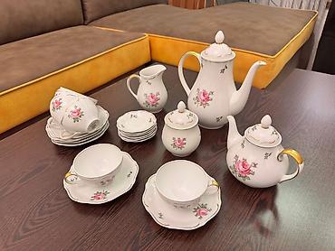çay servisi: Çay dəsti, rəng - Ağ, Farfor, 6 nəfərlik, Almaniya — 5