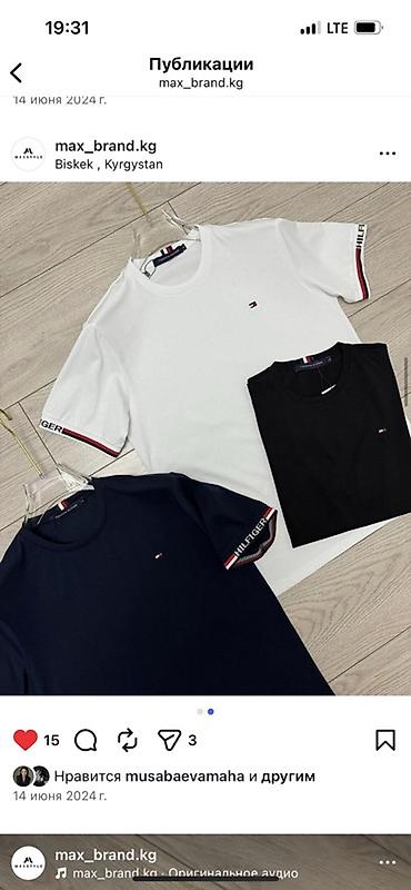 Футболки: Мужская футболка, 3XL, 4XL, Moncler, Новый, цвет - Черный — 2