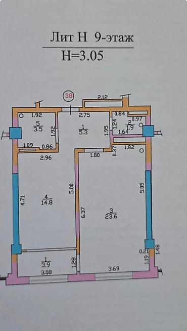 Продажа квартир: 1 комната, 53 м², Средний Джал Элитка, 9 этаж, Дизайнерский ремонт — 2