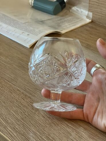 Süfrə qab-qacaqı: Qədəhlər, rəng - Ağ, Xrustal, 6 ədədli dəst, 300 ml, Çexiya