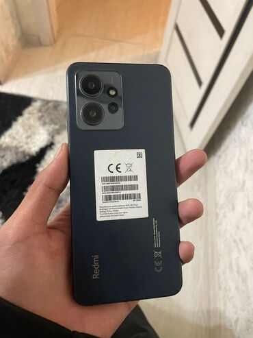 аифон x: Xiaomi, Redmi Note 12, Колдонулган, 128 ГБ, түсү - Кара, 2 SIM