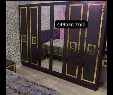 Yataq otağı üçün iri həcmli qarderob dolabları - Model: 6 qapılı
