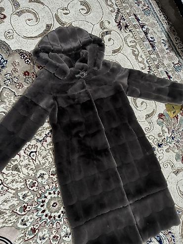 женские шубы: Шуба, Длинная модель, С капюшоном, XL — 1
