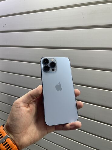 бу мобильные телефоны: IPhone 13 Pro Max, Колдонулган, 128 ГБ, Көгүлтүр, Коргоочу айнек, Каптама, 79 %