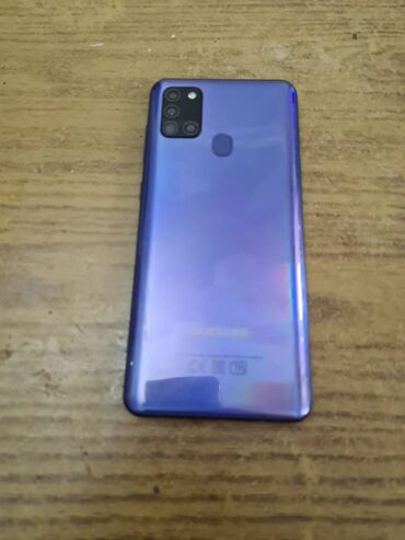 Samsung Galaxy A21S, 32 ГБ, цвет - Синий, Две SIM карты, Отпечаток пальца, Face ID