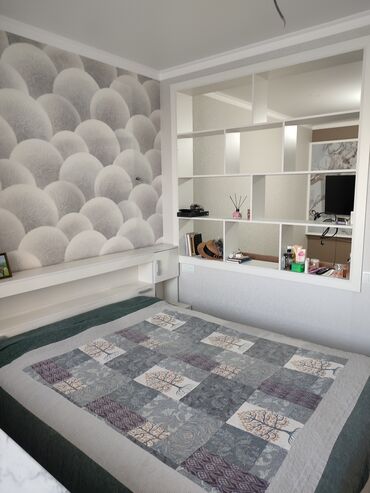 рядом с аламединским рынком: 1 комната, 54 м², 8 этаж, Евроремонт