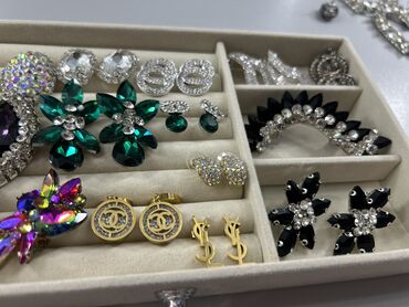 kompleti sorc i majica: Chanel, Set: Earrings, Material: Pearl, Cubic zirconia, Stainless steel