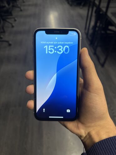 i̇phone x ekran: IPhone 11, 64 GB, Ağ, Simsiz şarj, Face ID, Sənədlərlə