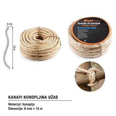 KMT konoplje od konoplje 2406260-A Prirodni kanap od konoplje za