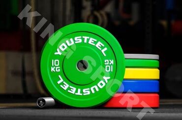 Гантели: ▪️ Блины YOUSTEEL 💪 ▪️ 10 кг + 10 кг = 20 кг 5600 с ▪️ Бамперные