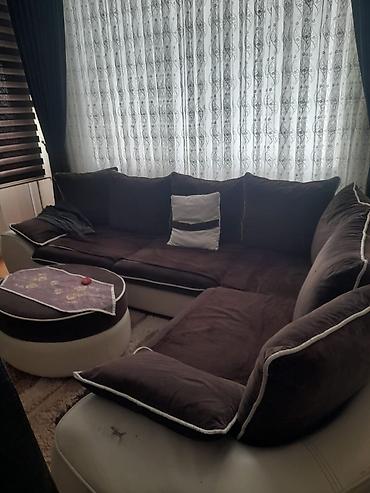 Künc divan dəsti - Forma: L tipli künc divan - Material: Yuxarı hissə