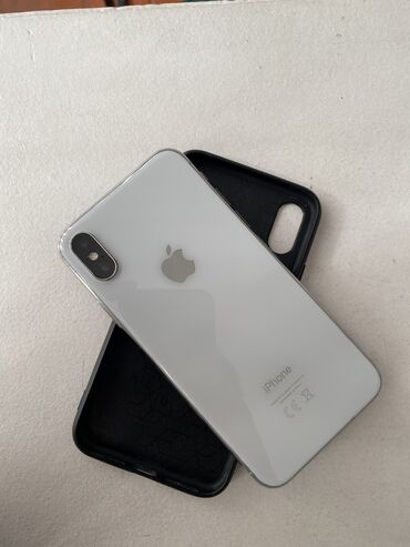 iphone x обмен: IPhone X, 64 ГБ, Белый, Защитное стекло, Чехол, 100 %