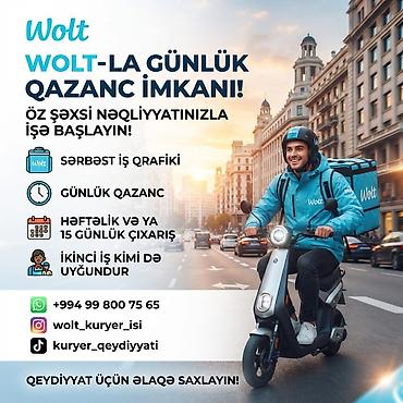 changan taksi: Moto-kuryer tələb olunur, Gündəlik ödəniş, Təcrübəsiz — 1