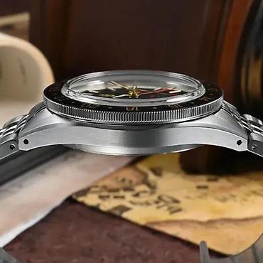 Ručni satovi: San Martin SN0116-G V4 GMT - 39.5mm - Crna/Braon — 4