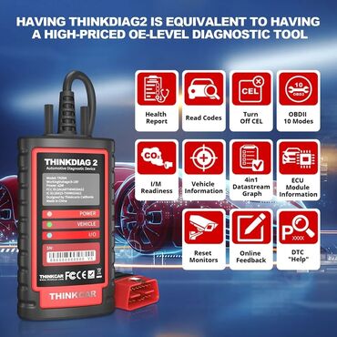 Alati za automobile: THINKCAR Thinkdiag 2 Bluetooth CAN FD OBD2, 1 godina softver, 15 — 4
