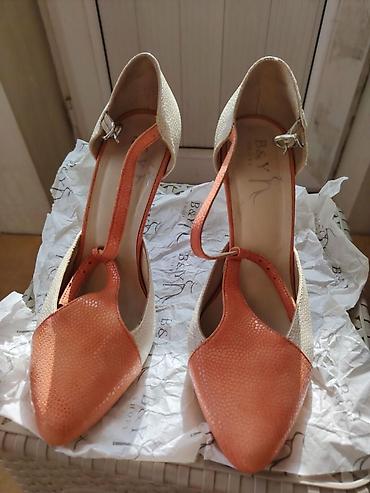 shoes: B&Y Shoes qadın tuflisi - Model: incə burunlu, T-kəmərli, açıq — 1