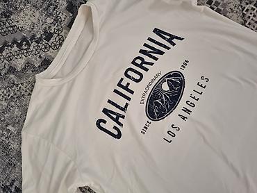 trcanje: Bela muška/ženska majica kratkih rukava sa printom “CALIFORNIA – LOS — 2