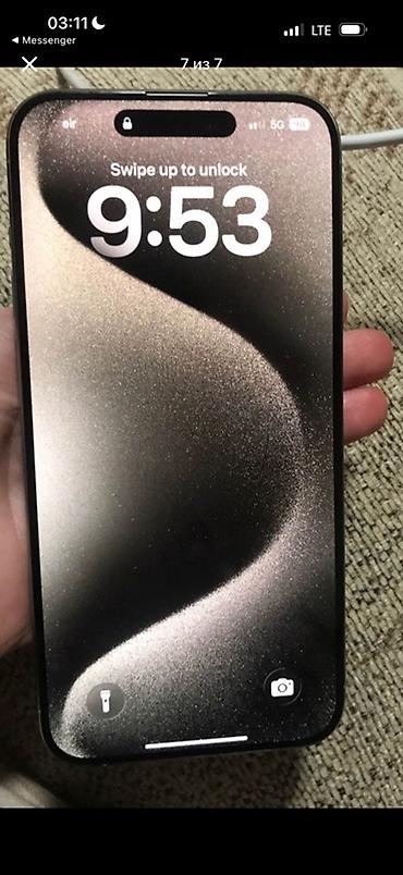 iphone 5с: IPhone 15 Pro Max, Б/у, 256 ГБ, Natural Titanium, Чехол, Коробка, 83 % — 7